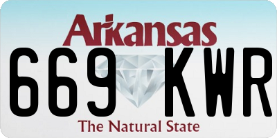 AR license plate 669KWR