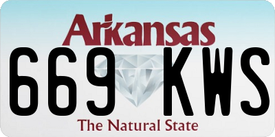AR license plate 669KWS