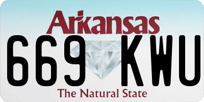 AR license plate 669KWU