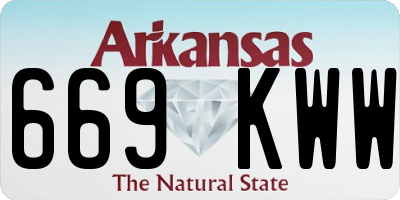 AR license plate 669KWW