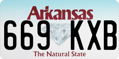 AR license plate 669KXB