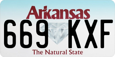 AR license plate 669KXF