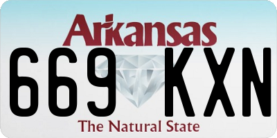 AR license plate 669KXN