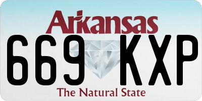 AR license plate 669KXP
