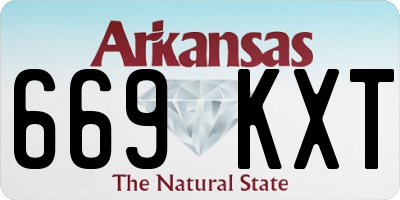 AR license plate 669KXT