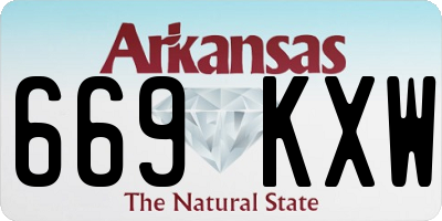AR license plate 669KXW