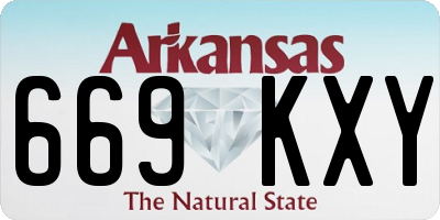AR license plate 669KXY