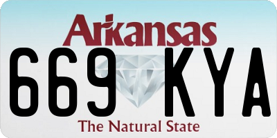 AR license plate 669KYA