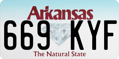 AR license plate 669KYF