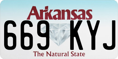 AR license plate 669KYJ