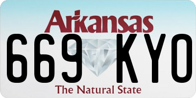 AR license plate 669KYO
