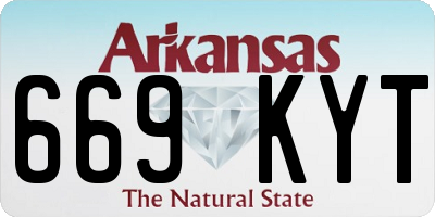 AR license plate 669KYT