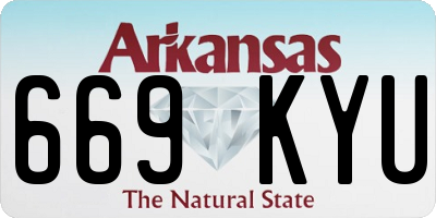 AR license plate 669KYU