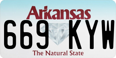 AR license plate 669KYW