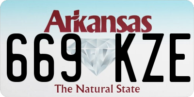 AR license plate 669KZE