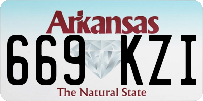 AR license plate 669KZI