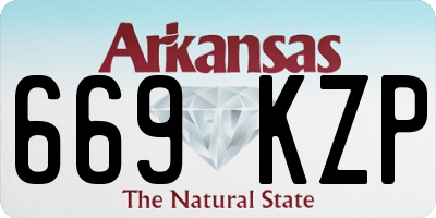 AR license plate 669KZP