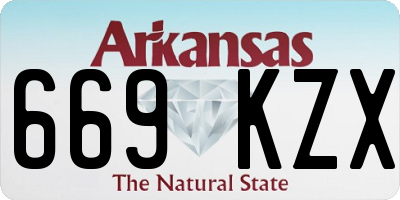 AR license plate 669KZX