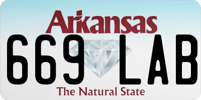 AR license plate 669LAB