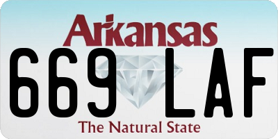 AR license plate 669LAF