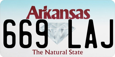 AR license plate 669LAJ