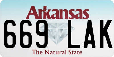 AR license plate 669LAK