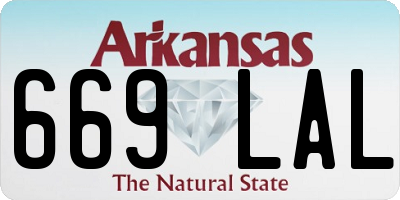 AR license plate 669LAL