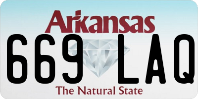 AR license plate 669LAQ
