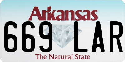 AR license plate 669LAR