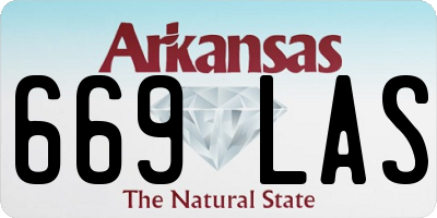 AR license plate 669LAS