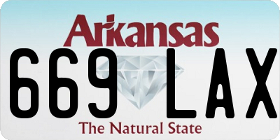 AR license plate 669LAX