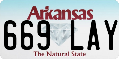 AR license plate 669LAY