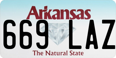 AR license plate 669LAZ