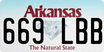 AR license plate 669LBB