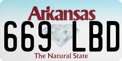 AR license plate 669LBD
