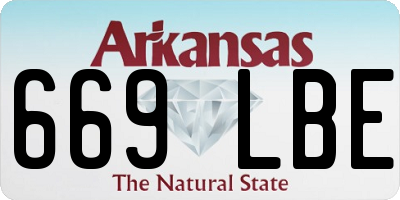 AR license plate 669LBE