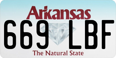 AR license plate 669LBF