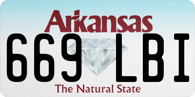 AR license plate 669LBI