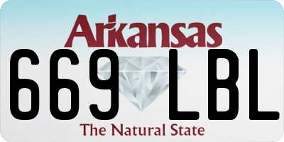 AR license plate 669LBL