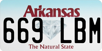 AR license plate 669LBM