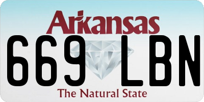 AR license plate 669LBN