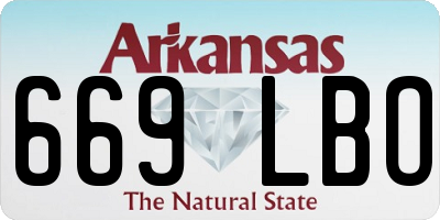 AR license plate 669LBO