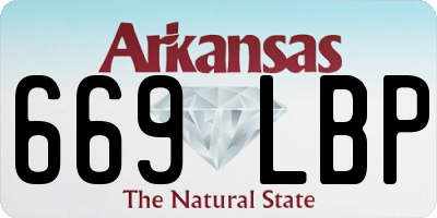 AR license plate 669LBP
