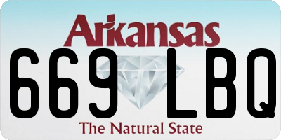 AR license plate 669LBQ