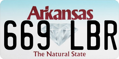 AR license plate 669LBR