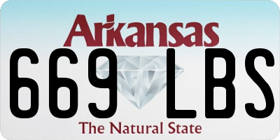 AR license plate 669LBS