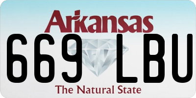 AR license plate 669LBU