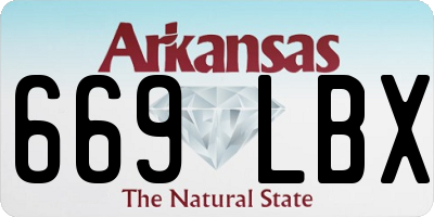 AR license plate 669LBX