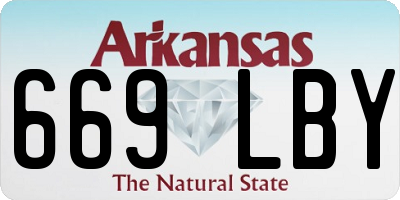 AR license plate 669LBY