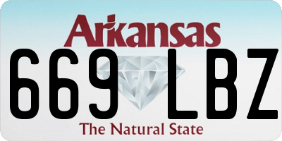 AR license plate 669LBZ